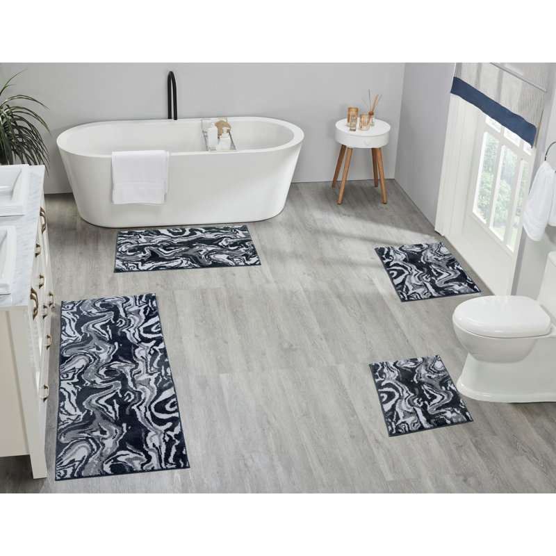Tapis de bain Marbella, L 24 po x l 17 po, Gris