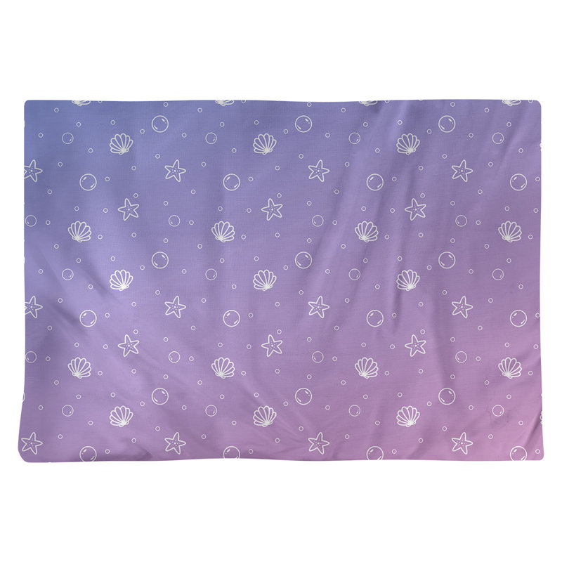 Napperon en coton 18 po Seashell, Rose / Bleu
