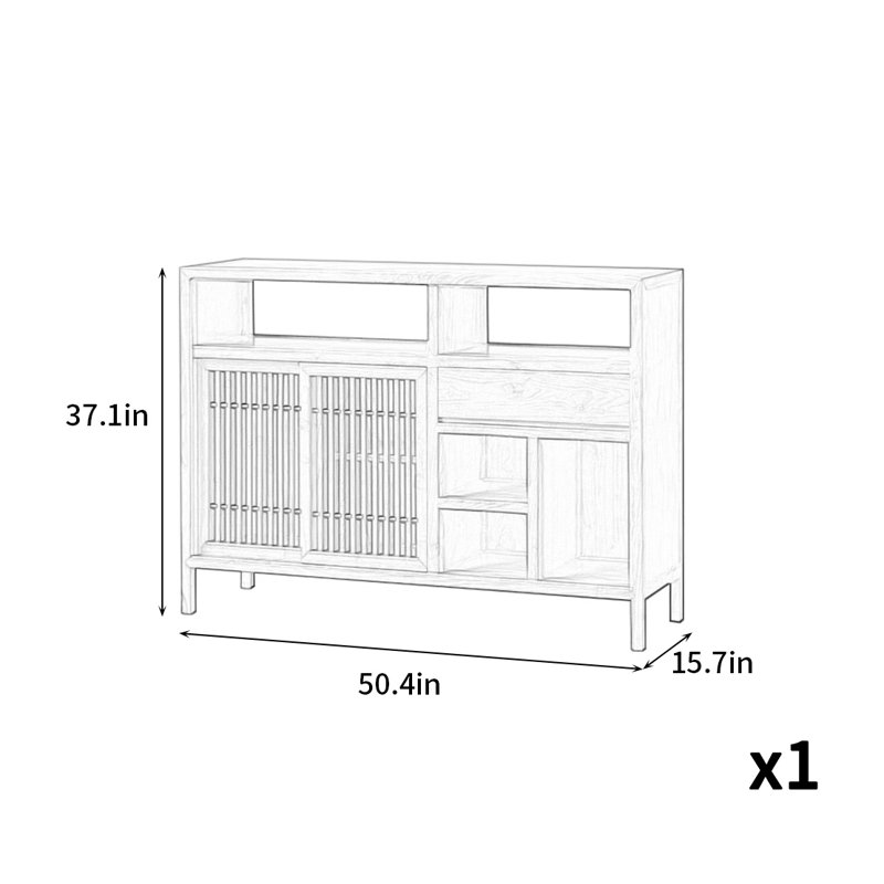 Nouveau cabinet d'appoint simple de style chinois