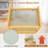 3-Tier Glass Utility Cart Rolling Metal Storage Organizer with Wheels-100824409