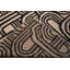 Tapis moderne surdimensionné noir et blanc Art Deco