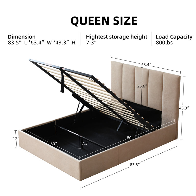 Juanetta Hydraulic Lift Storage Platform Bed | Wayfair