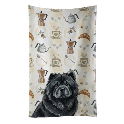 Black Chow Chow Coffee Bar Kitchen Towel