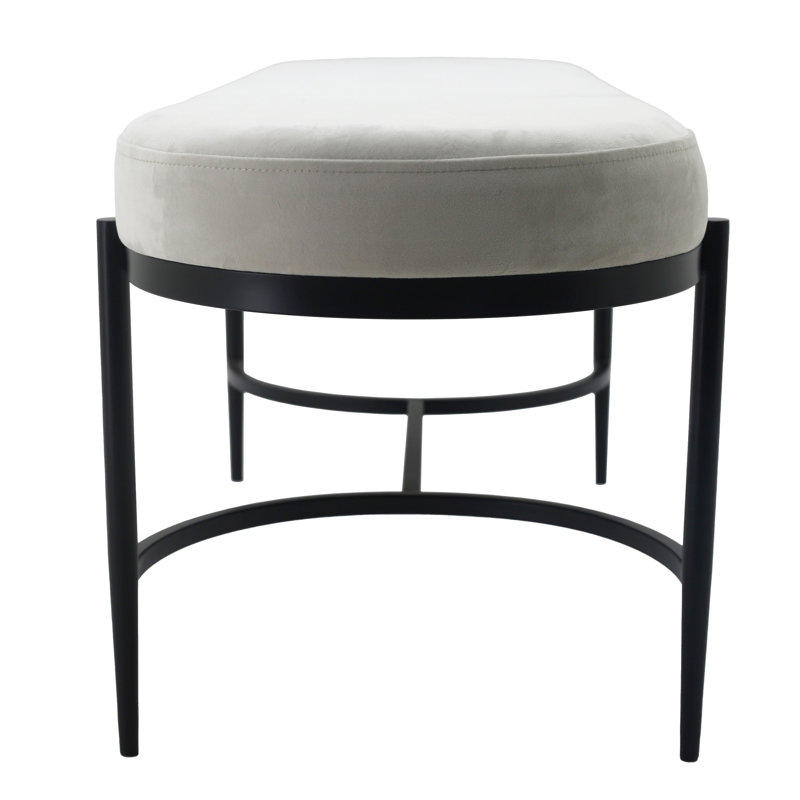 Sagebrook Home 48" Kinross Cream Velvet Bench