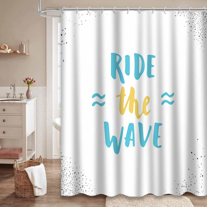 Rideau de douche imperméable Summer Paradise Banner, L 72 po x l 72 po
