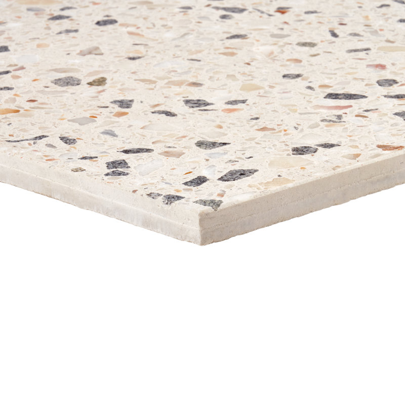 True Terrazzo 16x16 Polished Terrazzo Tile, Sonora Beige