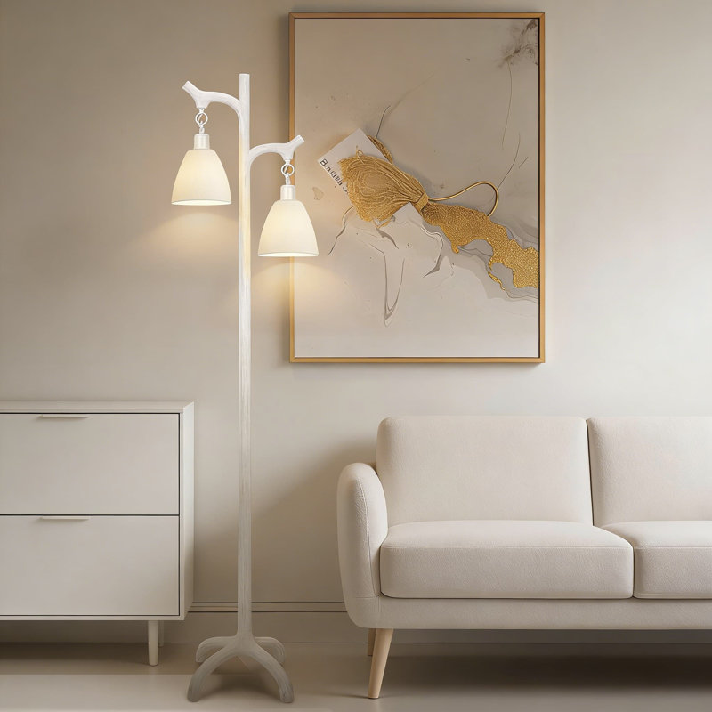 Lampe sur pied Farmhouse, Blanc