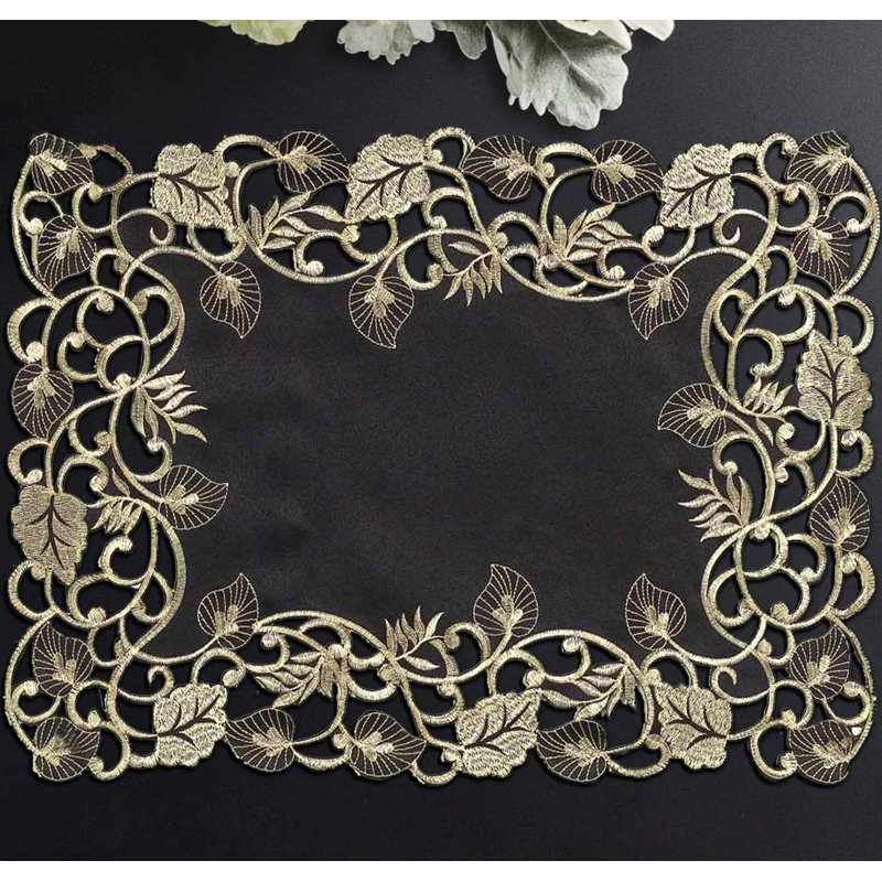Napperon Niya Luxury, Noir et or