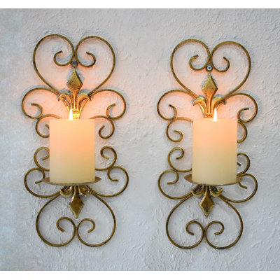 Applique murale en métal 14,75 po H