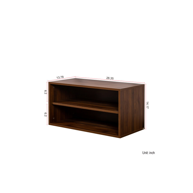 Armoire de rangement murale empilable 28,35 ", tablette de rangement en mélamine