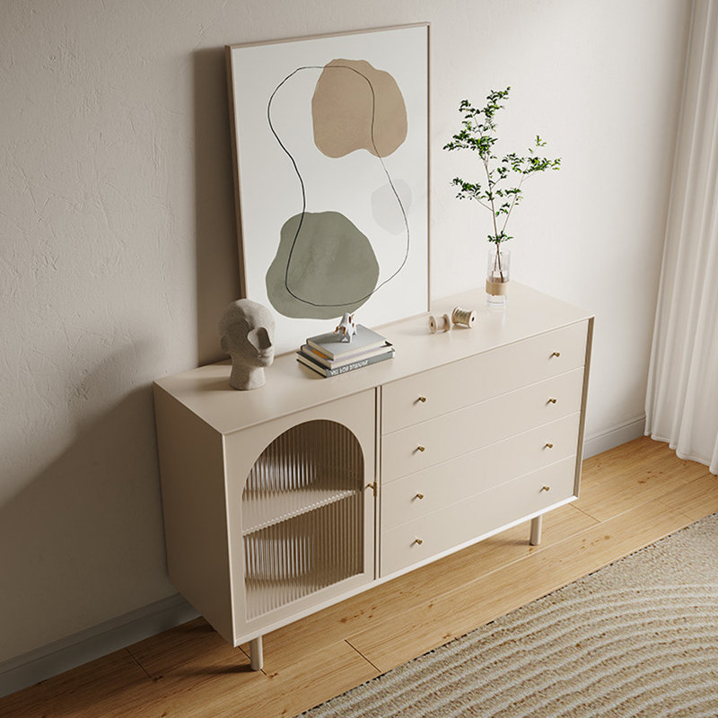 Buffets de style crème français avec rangement, H 35,43 po x l 47,24 po x P 15,75 po