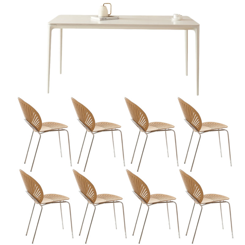 Simple and practical dining table and chair, 29.1"H x 78.7"L x 31.4"W