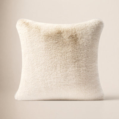 Luxury Soft Faux Chinchilla Fur Throw Pillow Cover 1 Pack, 20”x20”
