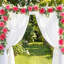 Guirlandes d'eucalyptus avec fleurs-667216792