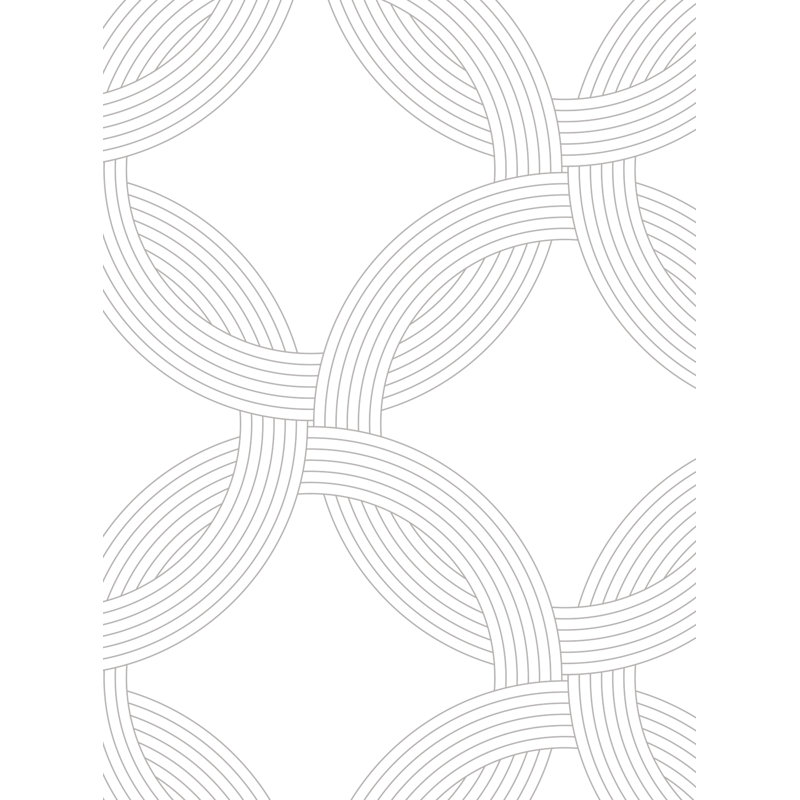 Panneau de papier peint adhésif Bette, L 2 pi x L 18 pi, gris