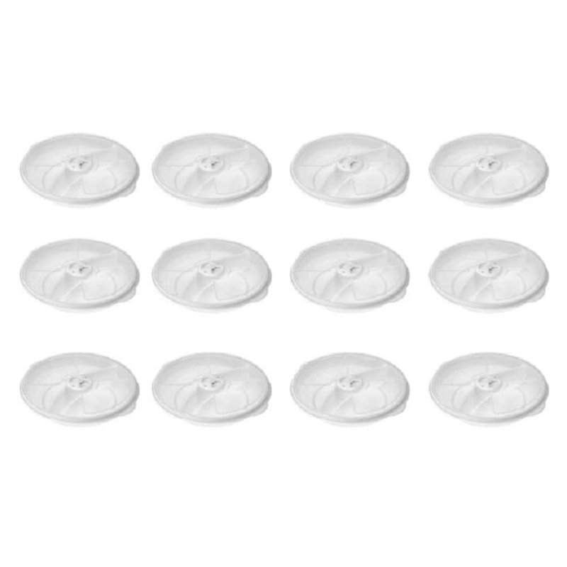 Ensemble de plats à service divisé Guzman, Ensemble de 12, Blanc