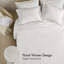 Ensembles de literie surdimensionnés élégants, en coton blanc de première qualité, style chateau douillet