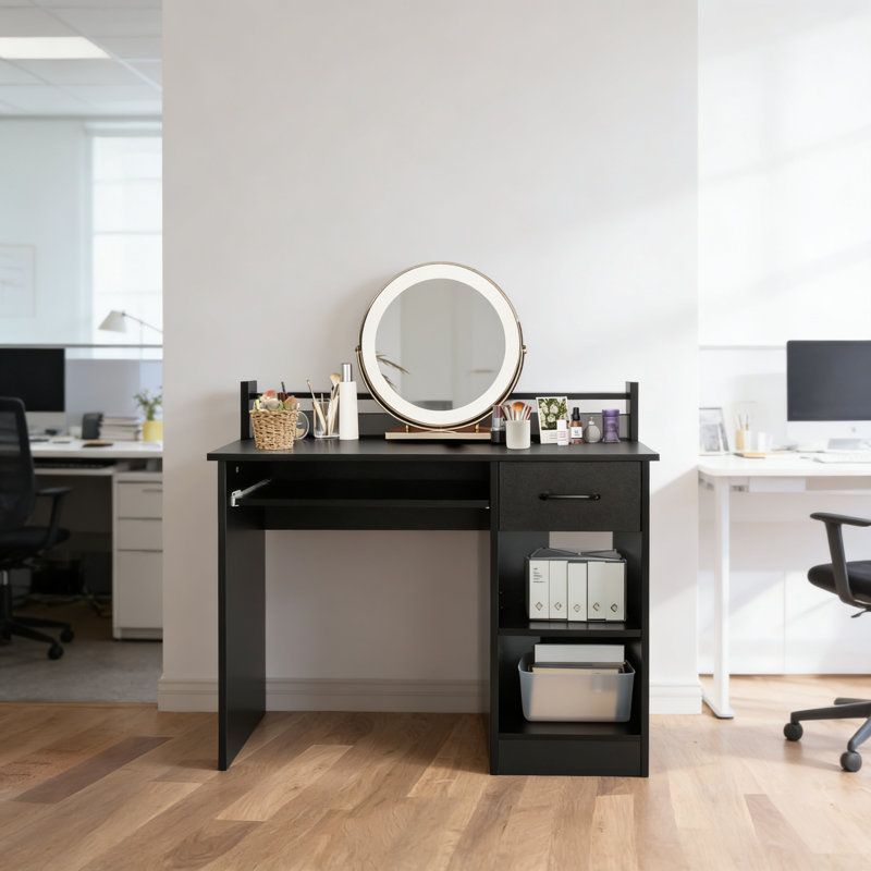 Computer Desk, 90cm. H x 105cm. W x 51cm. D, Grey