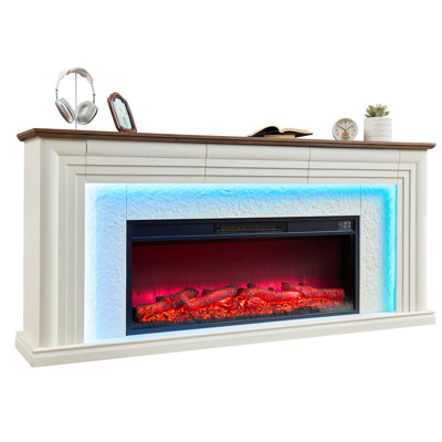 42" Electric Fireplace Inserts with Adjustable Flame Colors and Touch Screen & Remote Control