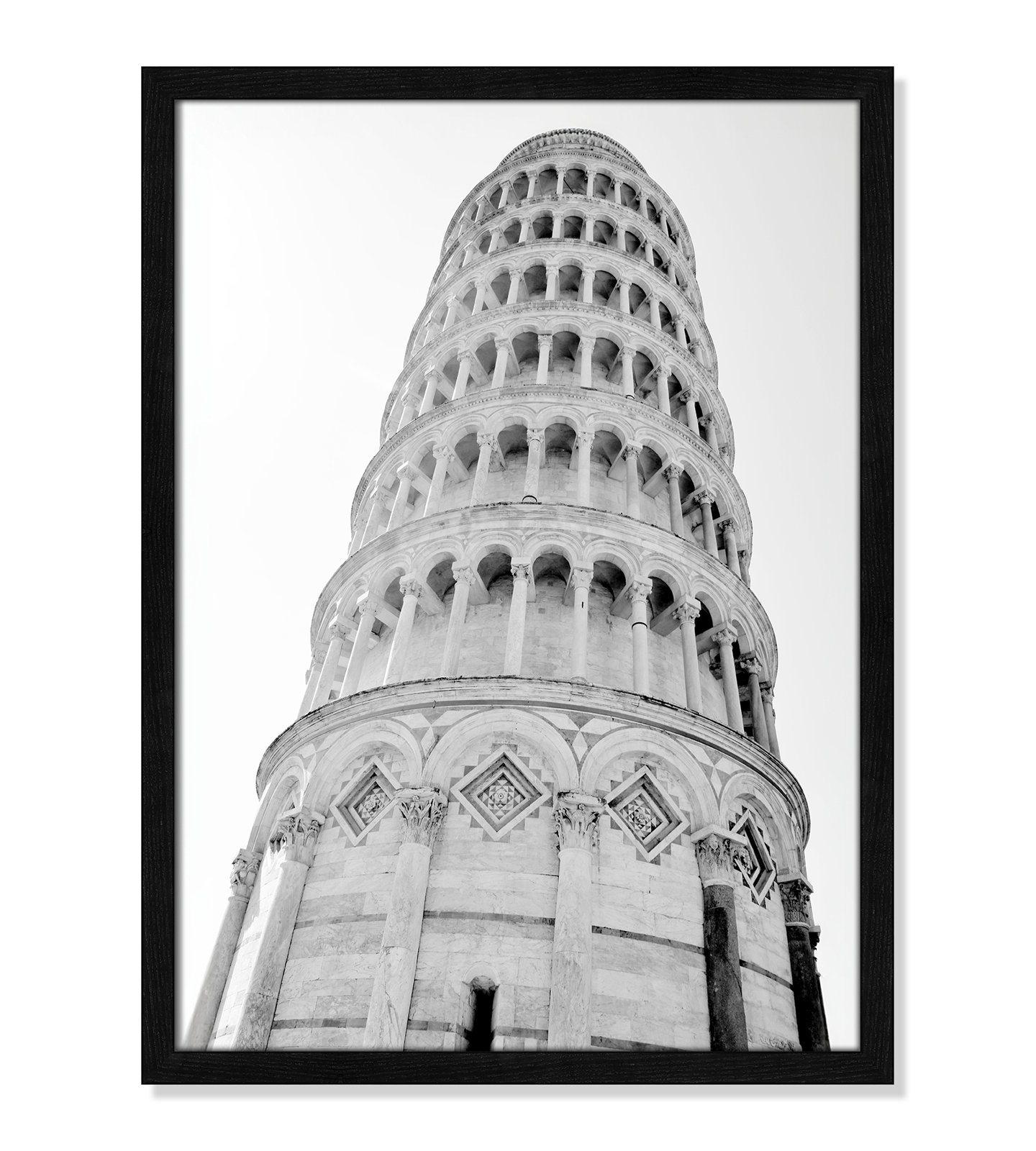 Iconic City Collection "Pisa" Print by Natalie Carpentieri, Black Single Picture Frame, No, 23" H x 17" W x 0.75" D