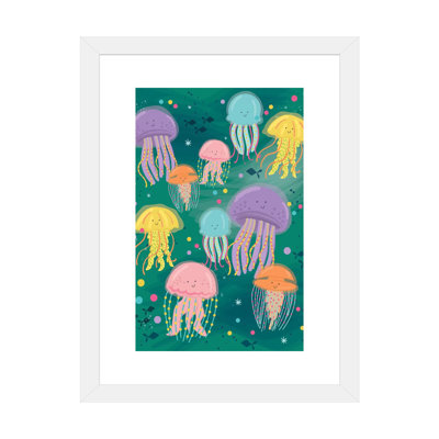 «Coastal Nautical Under the Sea II» par Lisa White boutons - impression d'art graphique