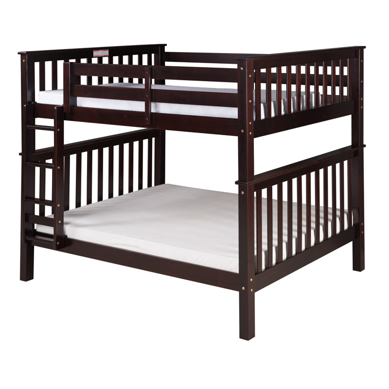 Abdullah Kids Bunk Bed with Drawers, Natural, Twin Over Twin