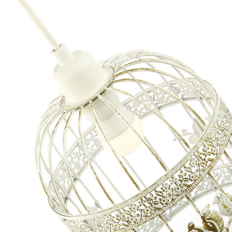 23cm H Metal Novelty Pendant Shade ( Screw On ) in Cream