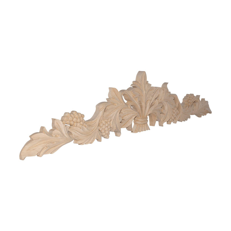 24'' x 5'' Unfinished Maple Grapevine Decorative Applique