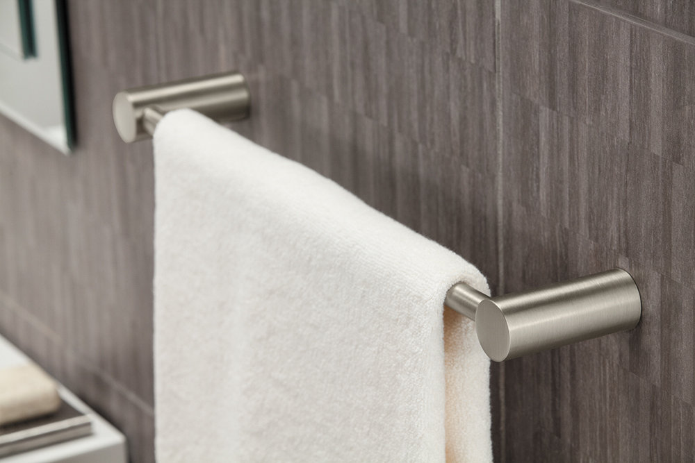 Align 24" Wall Mounted Towel Bar, Brushed Nickel