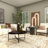 Black Wooden Dimensional Ribbed Side End Accent Table