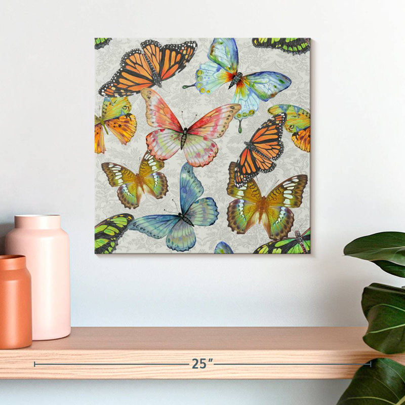 Brampt Butterfly Gathering, 16" H x 16" W