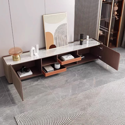 Meuble télé moderne en bois manufacturé beige