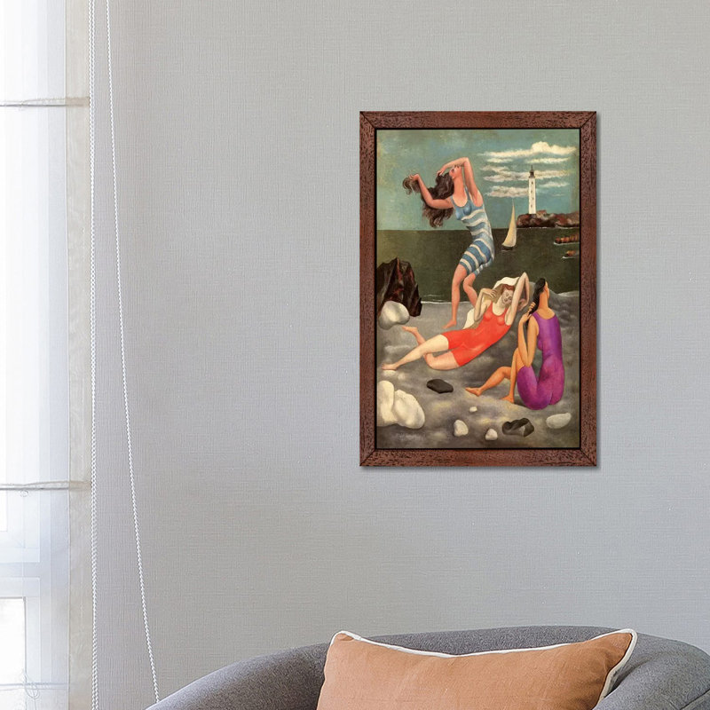 The Bathers by Pablo Picasso - Painting on Canvas, Brown, 66.04 cm H x 45.72 cm W