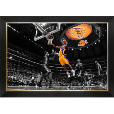 Kobe Bryant Dunking On LeBron James Framed - LA Lakers vs Miami Heat 33"x23"
