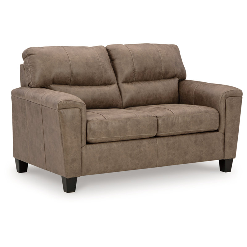 Causeuse Gwenette, Cuir noyer