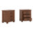 Rustic Three Drawer Reclaimed Solid Wood Farmhouse Nightstand Set Of Two
