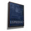 «Coffee Blueprint 4 Indigo» par Marco Fabiano, art mural sur toile-415061496