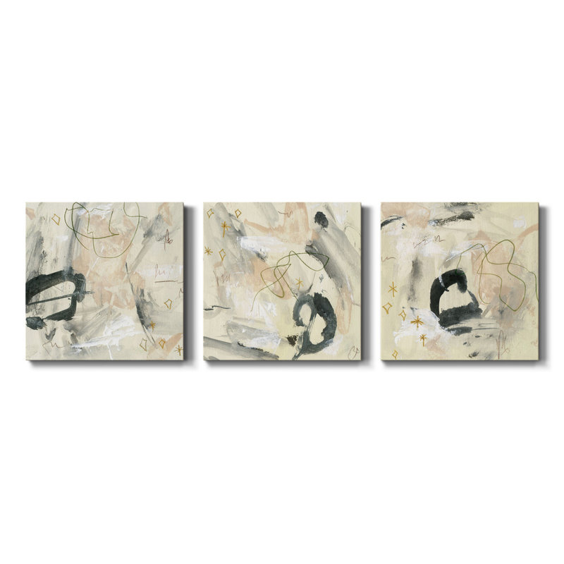 «Winking Stars I», ensemble de 3 toiles tendues, H 32 po x l 96 po x P 1 po