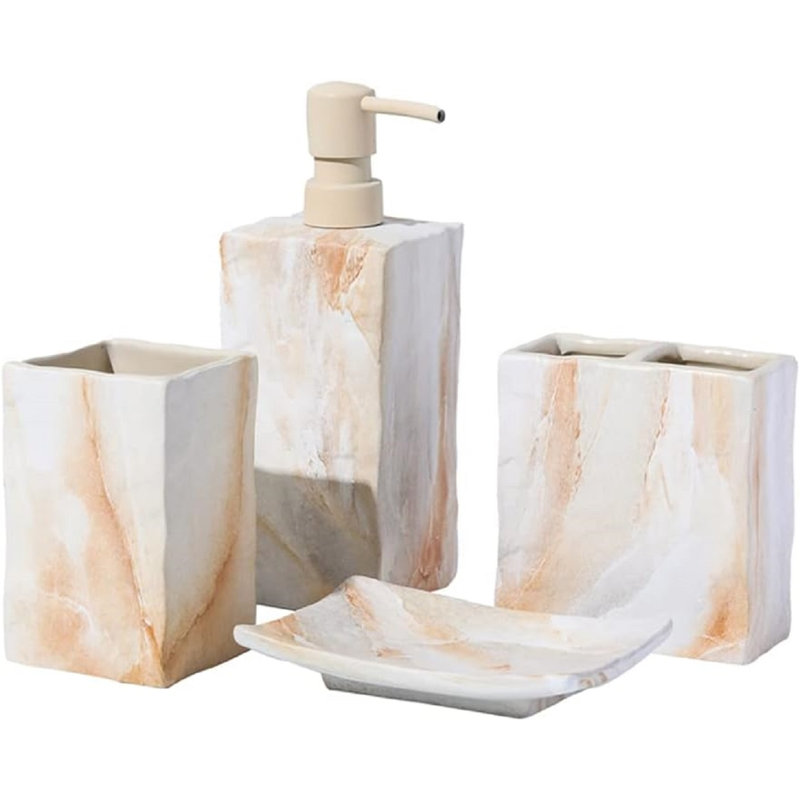 Ensemble d'accessoires de salle de bain en céramique / porcelaine Deondrea