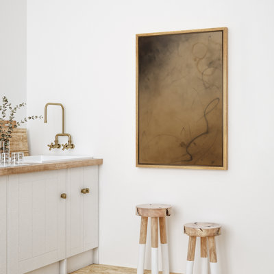 «Neutral Abstract Wall Art», reproduction d'art sur toile encadrée