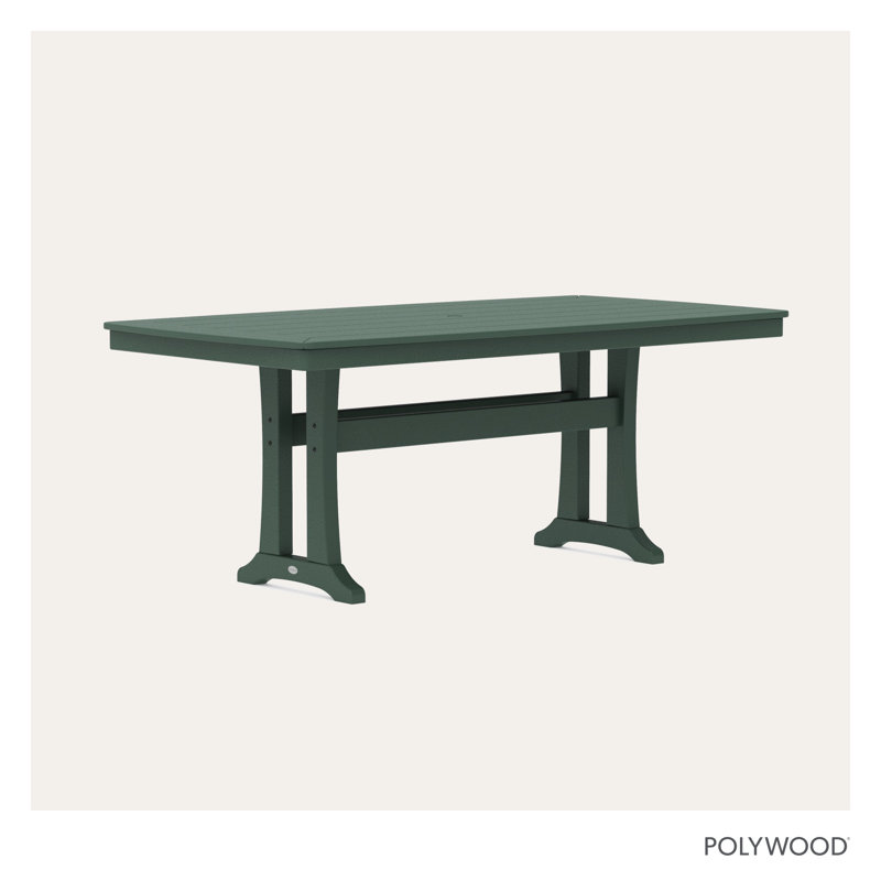 Table de salle à manger à tréteaux nautiques 38 po x 73 po, Vert