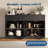 55" Farmhouse Sideboard Buffet Cabinet with Storage, Large Kitchen Buffet Cabinet with 4 Acrylic Doors and 2 Drawers-595810954