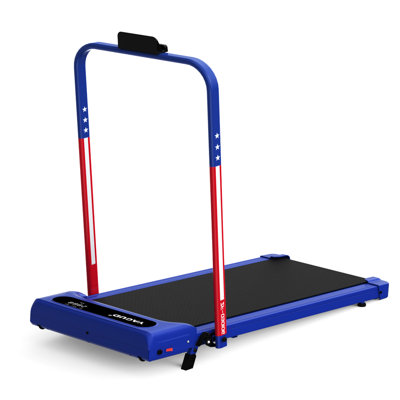 Walking Pad Treadmill with Handle Bar and Adjustable Incline, 3.8HP Portable Electric Treadmills with Wheels for Home