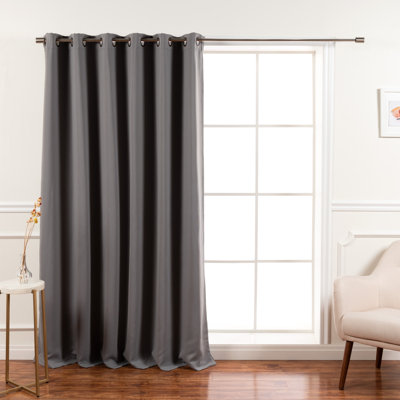 Scarsdale Solid Blackout Thermal Grommet Single Curtain Panel