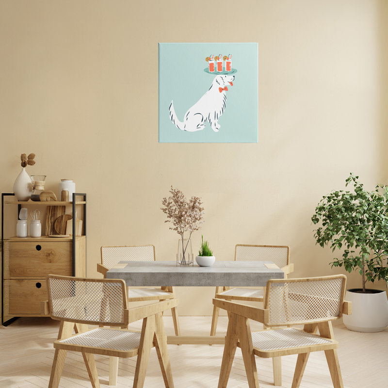 Desserte pour chien "Drink Tray Dog", par Krissy Mast, H 17 po x l 17 po