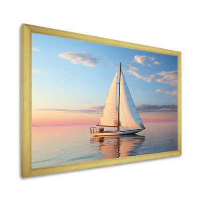 Voilier solitaire, impression d'art mural