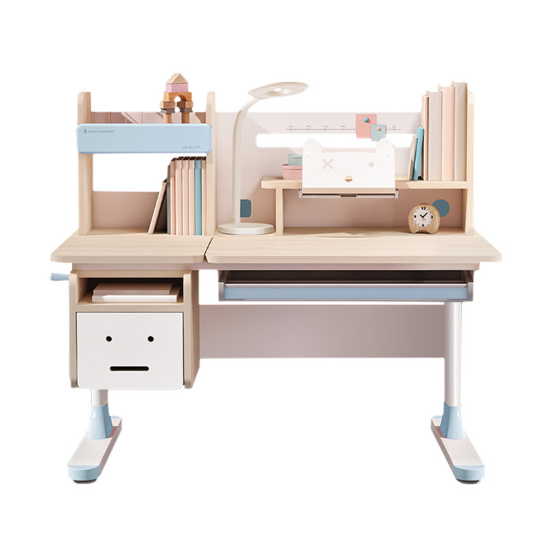Bureau d'écriture avec huche Barbary, Bleu