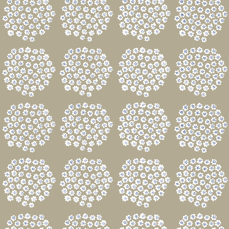 Puketti 18' L x 20.8" W Peel and Stick Wallpaper Roll, Beige/Light Blue