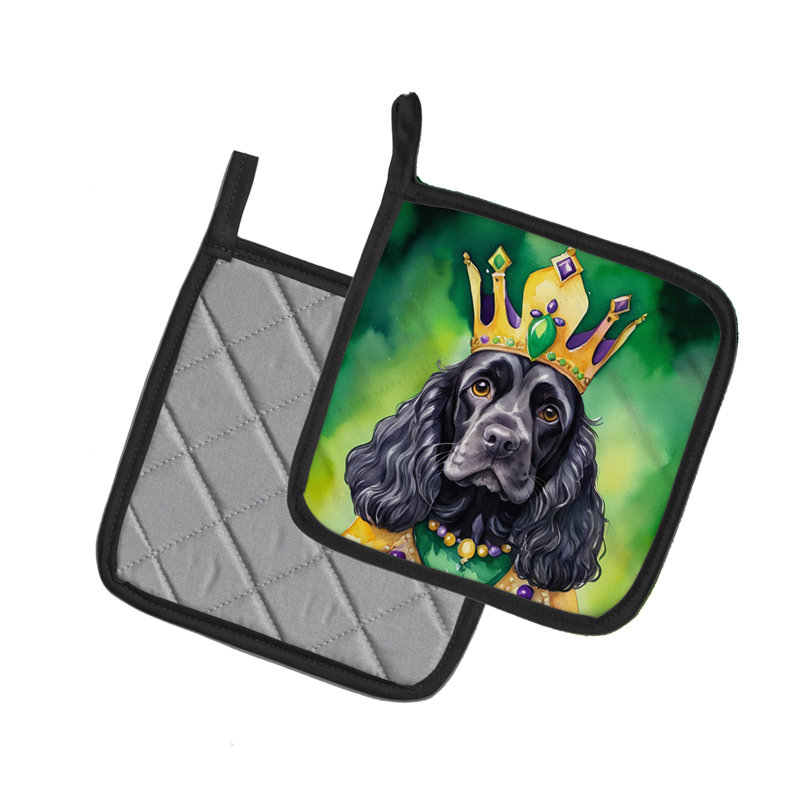Paire de poignées Cocker Spaniel King of Mardi Gras