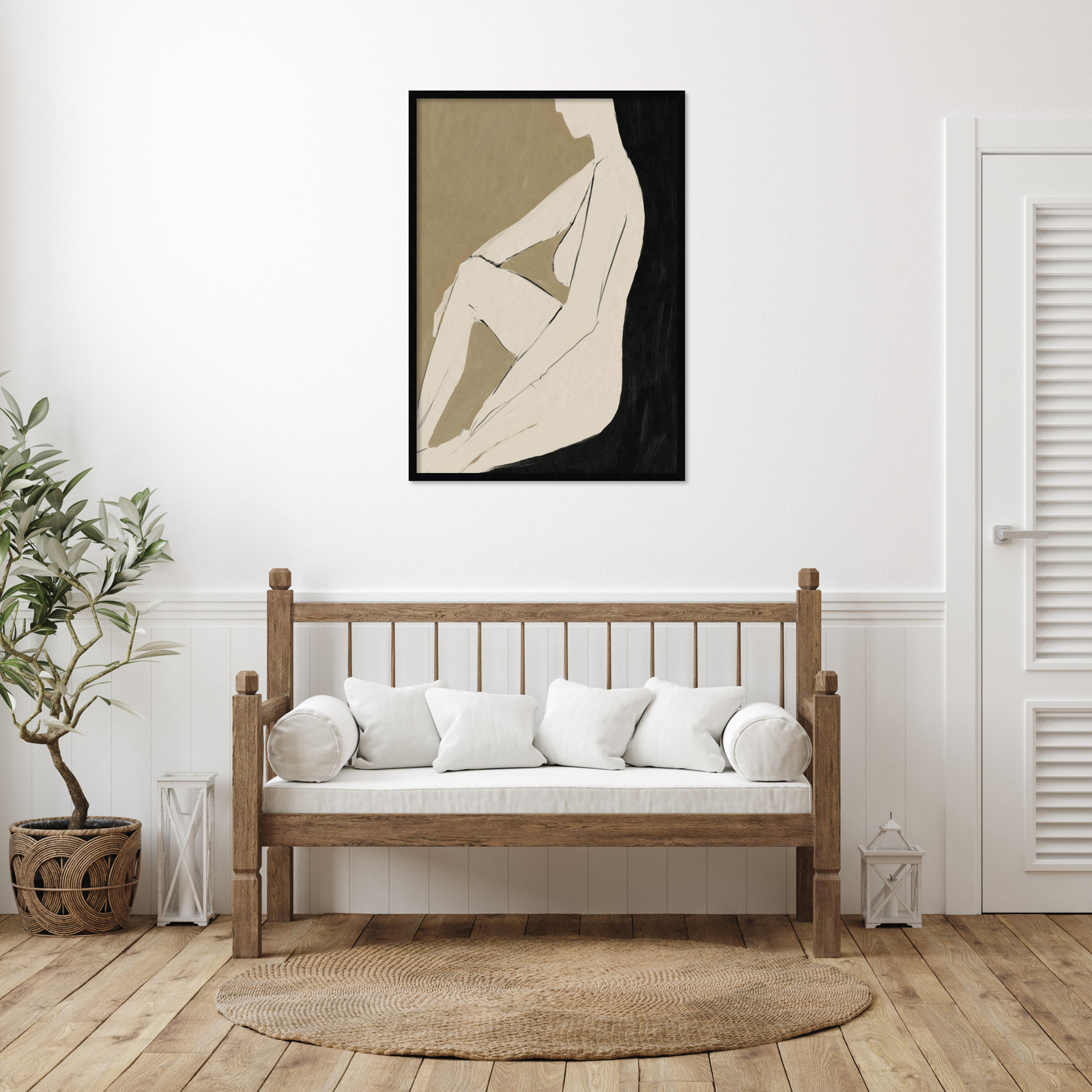 Chamois "Chill" Print by Dan Hobday, Black Framed, 41" H x 29" W